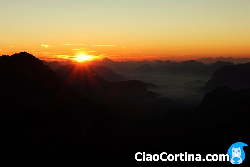 Sunrise from Mount Tofana