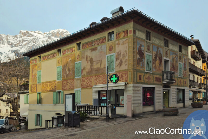 The Ciasa dei Pupe in Corso Italia in Cortina d'Ampezzo