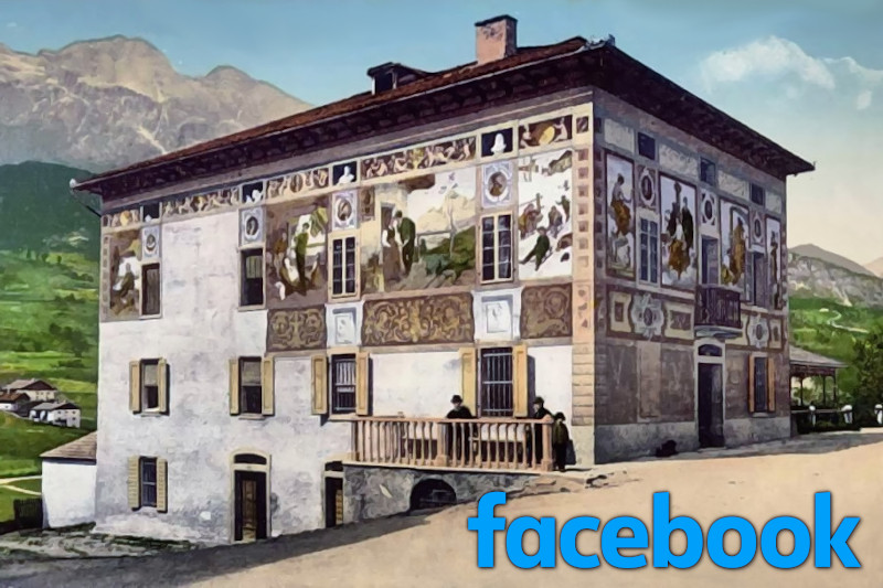 Historical postcard of Cortina d'Ampezzo portraying ciasa dei pupe