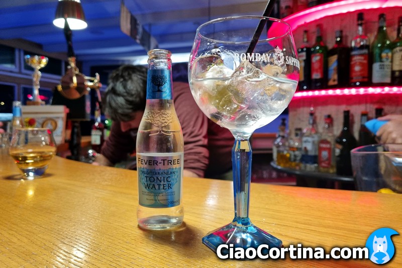 A Glass of Gin Tonic in Cortina d'Ampezzo