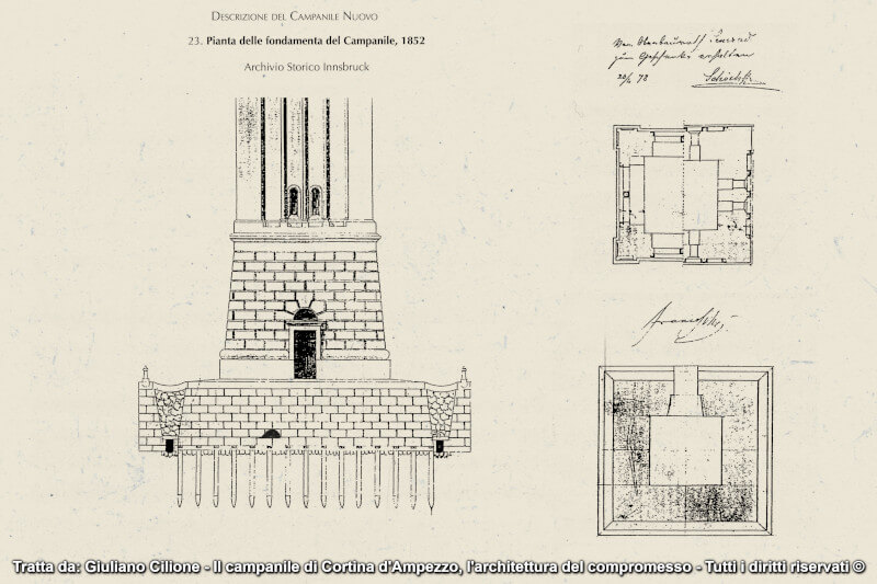 Le fondamenta del nuovo campanile