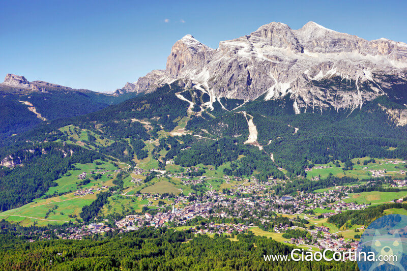 Panorama from the top of Mount Faloria in Cortina