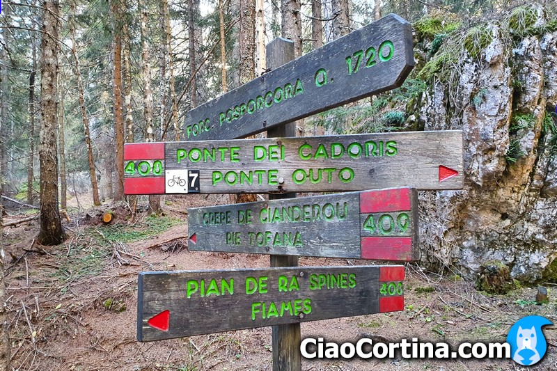 Sign for the Posporcora pass, 1720 metres
