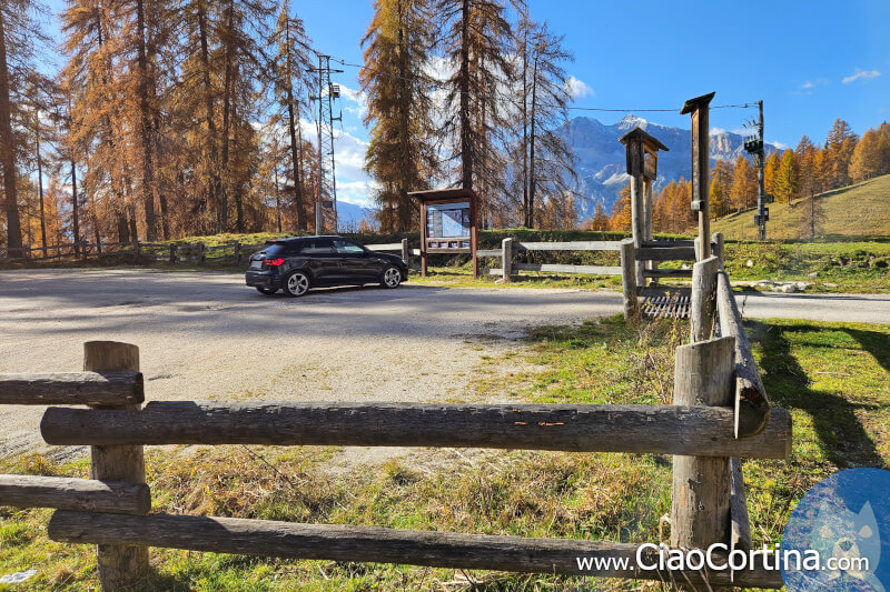 Il Parcheggio vicino a Malga Larieto