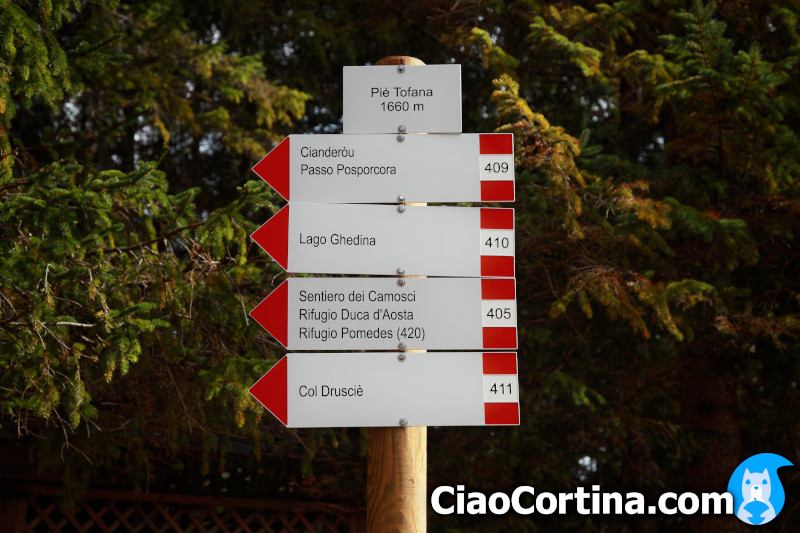 Sign walk Montanelli