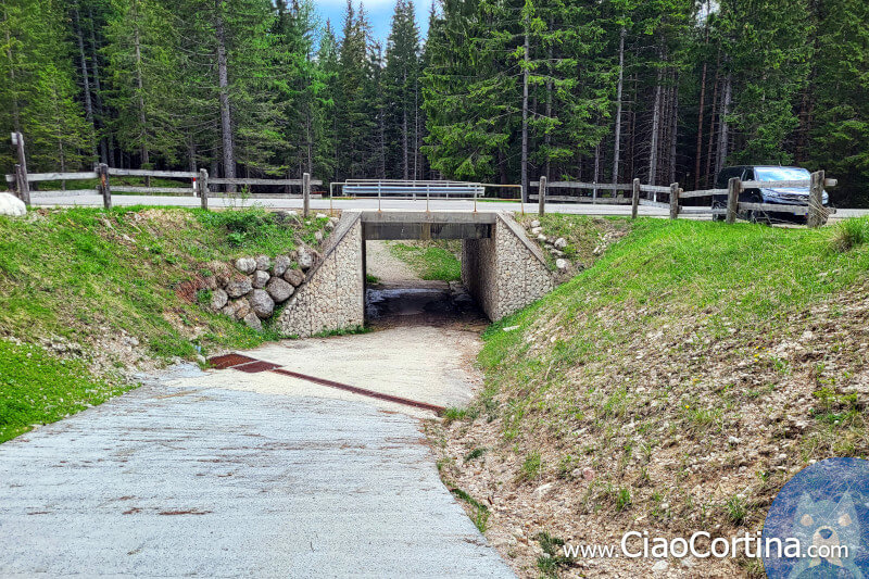 The underpass to cross to head towards Podestagno