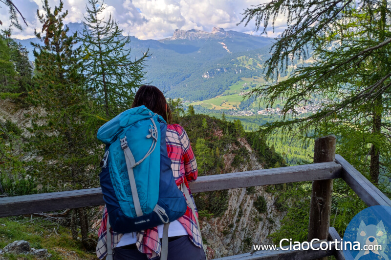 La vista dal primo punto panoramico del sentiero Dolomieu