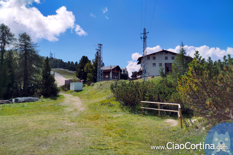 The Faloria Refuge in the distance