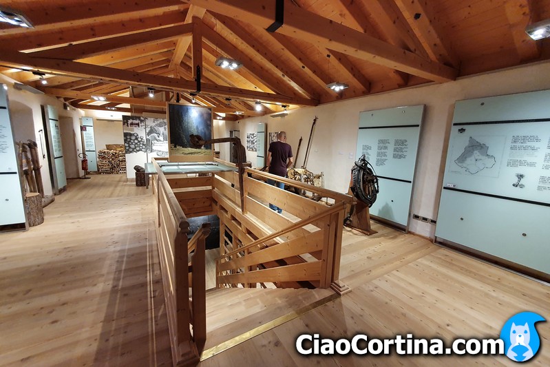 Una sala del museo di Cortina