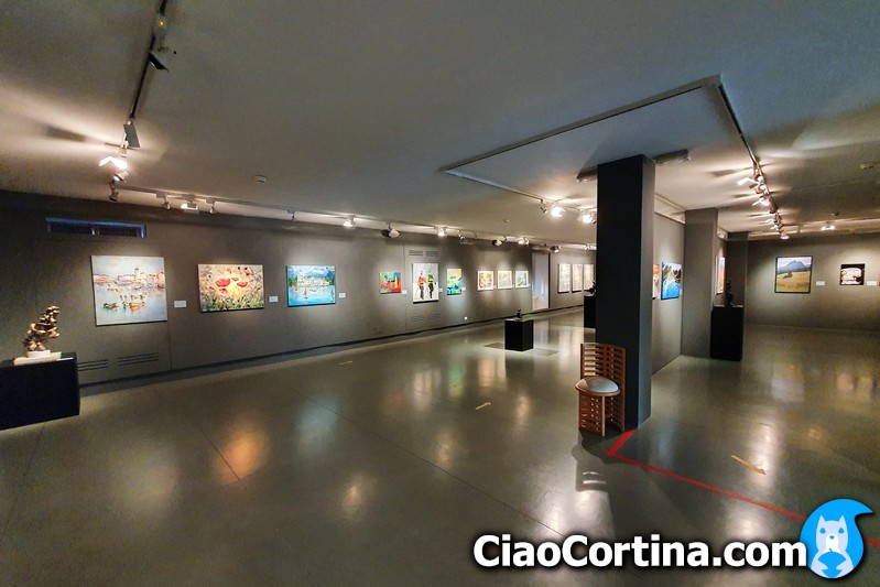 Le sale del Museo d'Arte Moderna Mario Rimoldi a Cortina