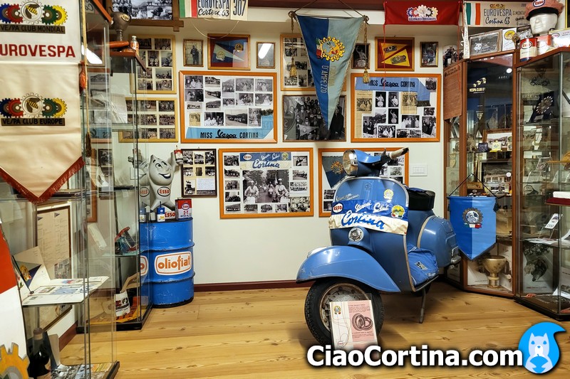 Interior of the vespa museum of Cortina