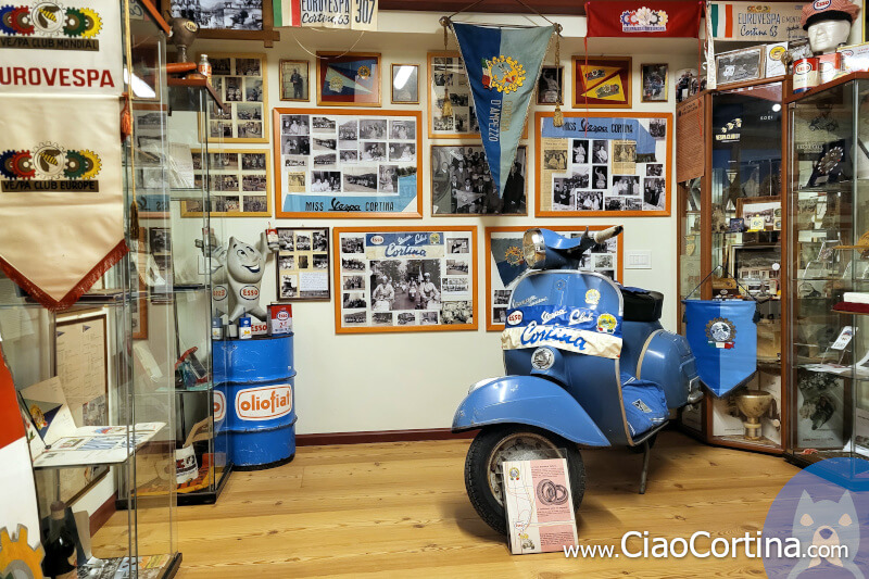 Interior of the vespa museum of Cortina