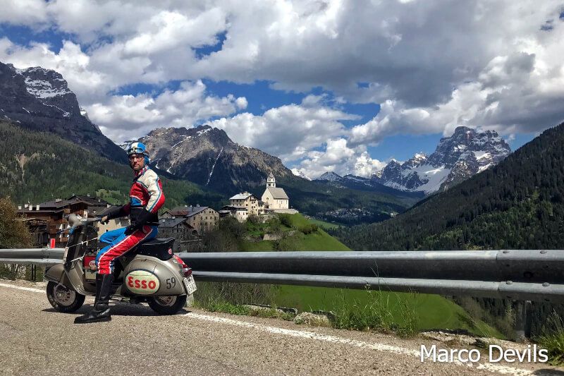 Marco on his Vespa