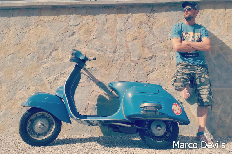 Marco Devils and his Vespa