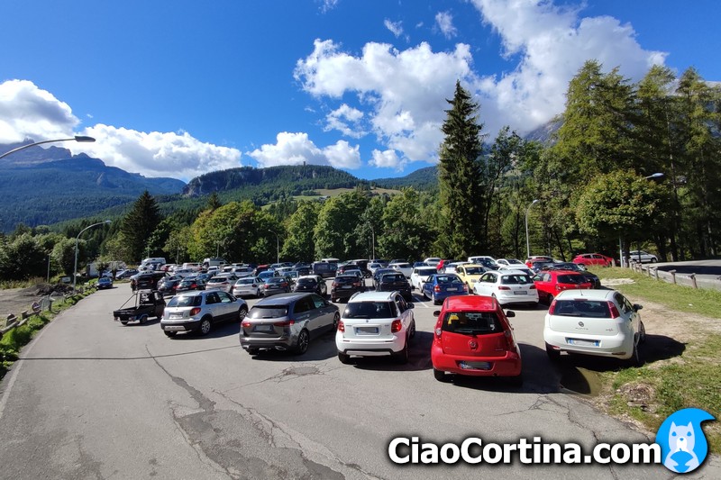 The parking lot of via del Parco, in Cortina