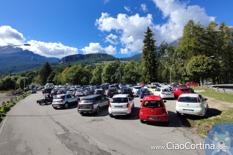 The parking lot of via del Parco, in Cortina