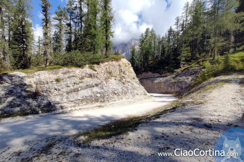 La miniera, nei pressi di Rio Gere, a Cortina d'Ampezzo