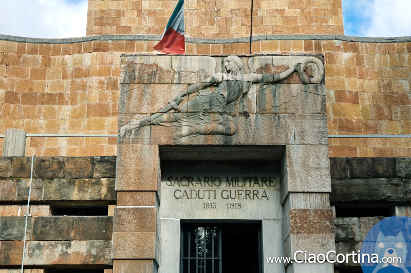 L'ingresso del Sacrario di Pocol a Cortina