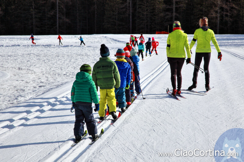 A group of boys practice