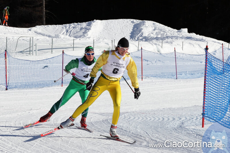 Cross-country skiers at the Sestieri race