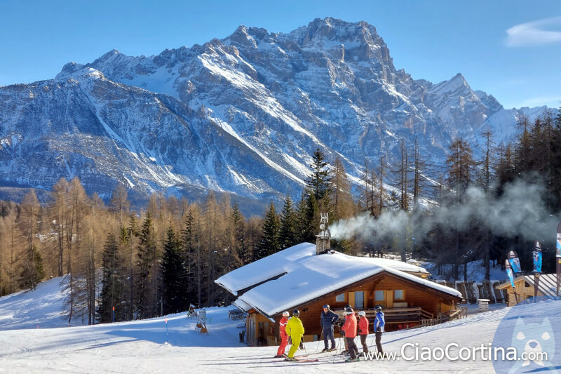 Ski slope with Mount Faloria in the background