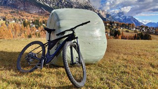 Mountain with bike