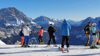 Skiing in Cortina