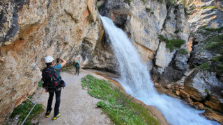 The lower Fanes falls