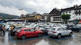 Where are parking lot in cortina d'ampezzo