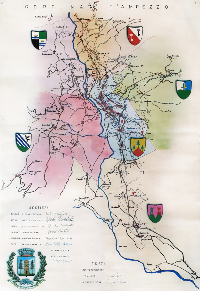 Mappa dei Sestieri d'Ampezzo